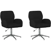 vidaXL Bürostühle 2 Stk. 54 x 58 x 90 cm Schwarz Stoff