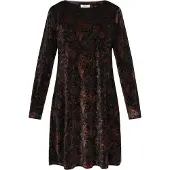 Usha Kleid Frauen dunkelviolett mehrfarbig