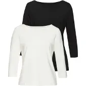 LASCANA 3/4-Arm-Shirt 2er-Pack, aus luftiger Baumwoll-Modal-Qualität