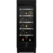 Electrolux EWUS018B7B, Integriert, 18 Flasche(n), G, Innenbeleuchtung, Schwarz, Schwarz