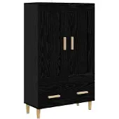 vidaXL Highboard Schwarze Eiche 70 x 31 x 115 cm Holzwerkstoff