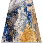 Rugsx MIRO 51774.802 Waschteppich Abstraktion Anti-Rutsch - blau / beige 200x290 cm
