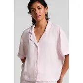 Hunkemoller Kurzärmelige Pyjama-Jacke Rosa
