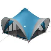 vidaXL Tipi Zelt mit Dach Blau 6-Personen Polyester und Stahl