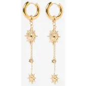 Sissy-Boy Gold-plated Ohrringe Mit Sonnen-Anhängern