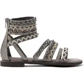 Lazamani Sandalen Damen Grau Leder