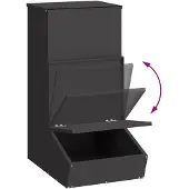 vidaXL Schweinfutterspender Schwarz 55 x 38 x 76 cm 20 kg