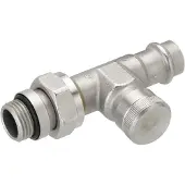 Danfoss Rücklaufverschraubung RLV 15 R 1/2, Pressfit, Durchgang, vernickelt