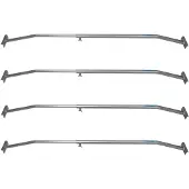 Baumarktplus 4x Alu Bügel XL Verstellbar 1320 bis 2100mm für Anhänger Planenstütze