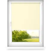 Time4blinds - Verdunklungsrollo ohne Bohren - Vanille - Links, 1200x1200mm