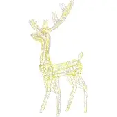 vidaXL LED-Rentier Acryl Weihnachtsdekoration 140 LEDs 128 cm Warmweiß