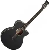 Tanglewood TB4CE Blackbird Super Folk Akustikgitarre Smokestack Black Satin