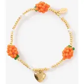 Sissy-Boy Armband Mit Orangen-Details- Weiß