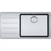 Franke Spüle MYTHOS MYX 211 mit Druckknopfventil und verdecktem Überlauf / Ausschnitt Slimtop 846x444 mm