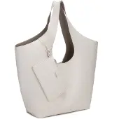 Diana & Co Firenze Geräumige Umhängetasche in Beige aus Kunstleder (PU) mit passender Innentasche