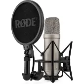 Rode NT1 Gen 5 Vocal-Recording-Pack mit Mikrofonständer Silber