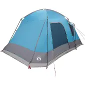vidaXL Hütten-Zelt mit Dach Blau 8-Personen Polyester und Stahl