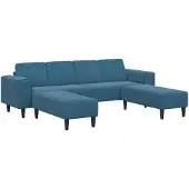 vidaXL Wohnzimmer Couch 3 stk. Blau