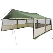 vidaXL Familienzelt Grün 600 x 400 x 268 cm Polyester und Stahl