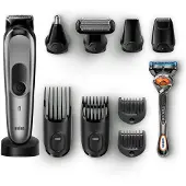 Braun Multigroomer 81679636, Waschbar, Akku, Selbstschärfende Rollen, Schwarz, Blau