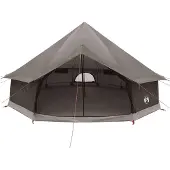 vidaXL Tipi Zelt Braun Grau 600 x 600 x 350 cm Polyester und Stahl