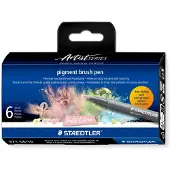 Staedtler - Brush Pen Pigment Pastel 6 Pcs assorted (371C6-10)