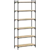 vidaXL Bücherregal 6 Böden Sonoma-Eiche 80x30x188 cm