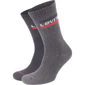 Levi's Unisex 2er Pack Sportsocken - Regular Cut SPRTWR, Logo, einfarbig