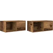 vidaXL TV-Schränke 2 Stk. Altholz-Optik 60x31x25,5 cm Holzwerkstoff