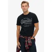 Superdry Rundhalsshirt "VL CLASSIC TEE" Regular Fit, aus Materialmix mit Baumwolle