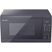 Sharp YC-MG02E-B 2-in-1 Mikrowelle (20 L, 800 W MW, 1000 W Grill, 11 Leistungsstufen), (8 Automatikprogramme, 25,5 cm Glasdrehteller, Timer), Schwarz