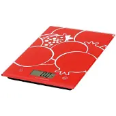 Capida OBSKR, Elektronische Küchenwaage, 5 kg, 1 g, Rot, Gehärtetes Glas, Glas