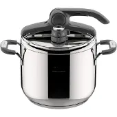 Lagostina 8900524569, 7 l, Keramik, Gas, Halogen, Induktion, Versiegelte Platte, Edelstahl, 22 cm, Silikon, Schwarz