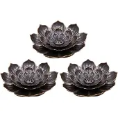 Torribaly 3-Teiliges RäUchergefäß, RäUcherstäBchenhalter für RäUcherstäBchen, Lotus-RäUcherstäBchenhalter mit Abnehmbarem AschefäNger