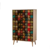 Norda Design , Multibox - 723, Mehrzweckschrank, Sonoma-Eiche, 100 % MELAMINBESCHICHTETE SPANPLATTEN, 80 x 36 x 127 cm