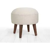 Norda Design | Hocker Deff Samt beige Samt 45x43x45 cm | NADUVI