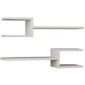 Norda Design | Wandregal Gabel Weiß Spanplatte 75x17.5x22 cm | NADUVI