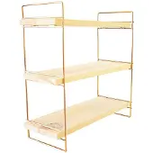 Norda Design | Badregal Luna goldfarben Holz 46x40x16 cm | NADUVI