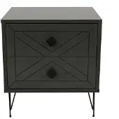 Norda Design | Nachttisch Luna Grijs Spaanplaat 50x55x40 cm | NADUVI