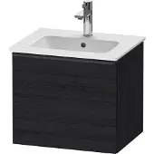 Duravit D-Neo Waschtischunterbau wandhängend, 510x440x402mm, 1 Auszug, mit Griff Diamantschwarz, DE42600BD160000, Farbe: Eiche Schwarz Matt Dekor