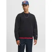 Jack & Jones Rundhalspullover "JORNORREBRO KNIT CREW NECK SN" Baumwollmischung, locker geschnitten