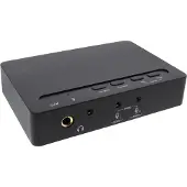 InLine USB 2.0 SoundBox 7.1, 48KHz / 16-bit, mit Toslink Digital IN / OUT, 90 dB, 24-bit/96kHz, 6.3mm, USB, Mini-USB
