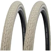 Schwalbe 2x Road Cruiser 42-622 creme Drahtreifen K-Guard 28x1.60 Fahrradreifen
