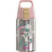 SIGG Trinkflasche Shield one "Uni Skate" Ø 7.3 cm 0.5 ml silber mit Motiv
