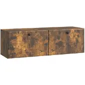 vidaXL Wandmontierter TV-Schrank 98 x 31 x 30 cm Geräucherte Eiche