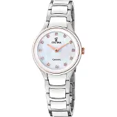 Festina Armbanduhr Ceramic Silver - Mother-of-pearl