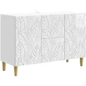 vidaXL Sideboard Hochglanz Weiß 89 x 34,5 x 60 cm Holzwerkstoff