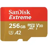 SanDisk microSDXC Extreme Plus 256GB (UHS-I, R250MB/s / W170MB/s, 5K, 4K UHD)