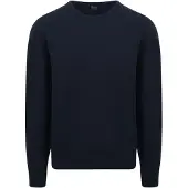 William lockie O-Auschnitt Pullover Lammwolle Dunkelblau