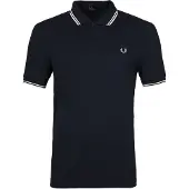 Fred perry für Herren. M3600 Polo Twin Tipped navy (S), Lässig, Baumwolle, Kurzarm, Marine